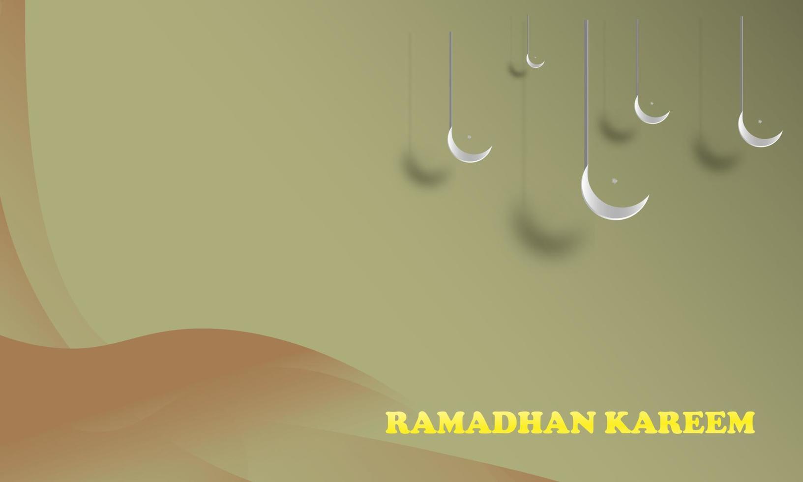 Abstract geometric background ramadan theme with Islamic ornament crescent color cream pastel elegant simple attractive eps 10 vector