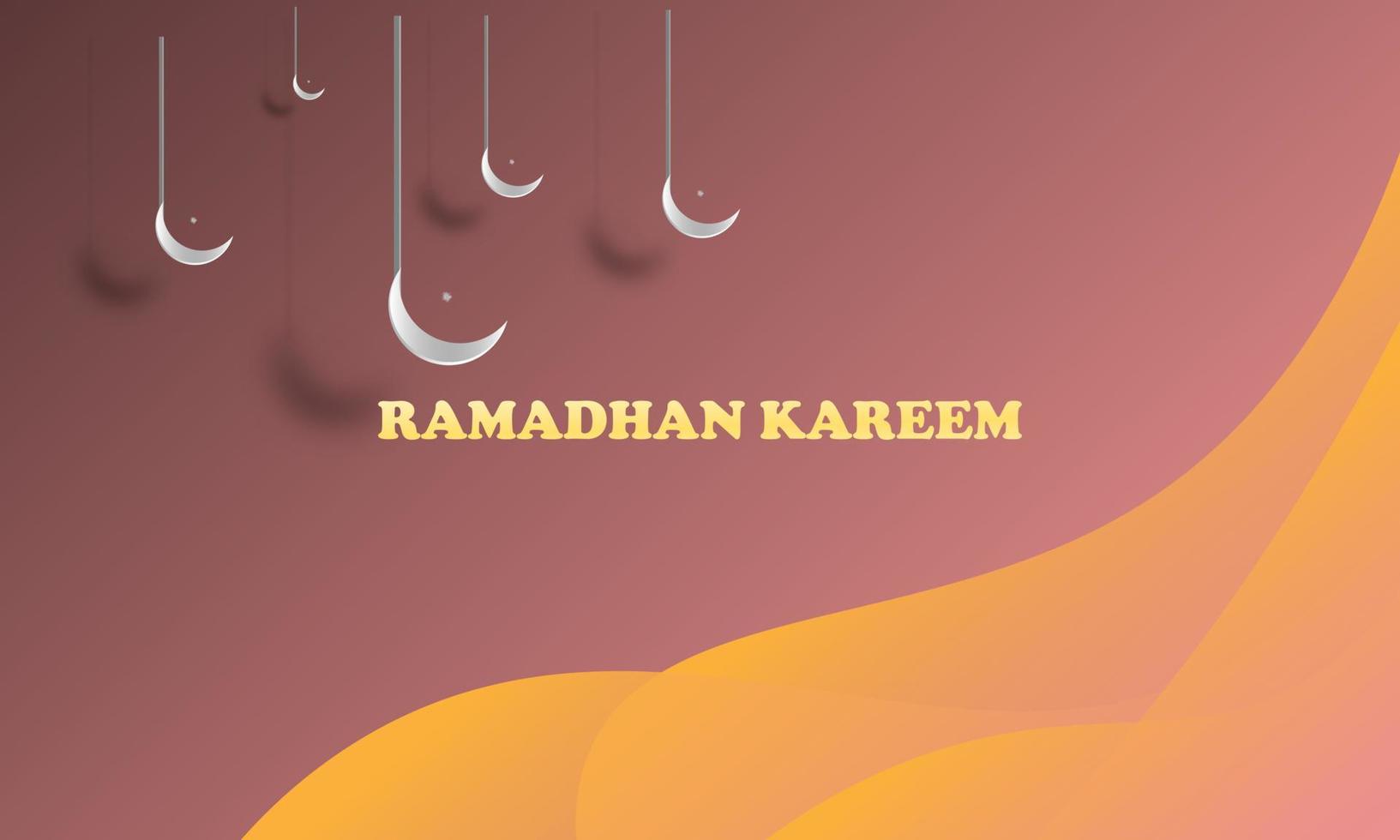 Abstract geometric background Ramadan theme with Islamic ornament crescent pink pastel color elegant simple attractive eps 10 vector