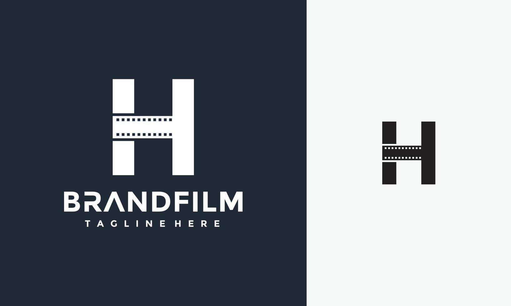 initial H movie film logo vector