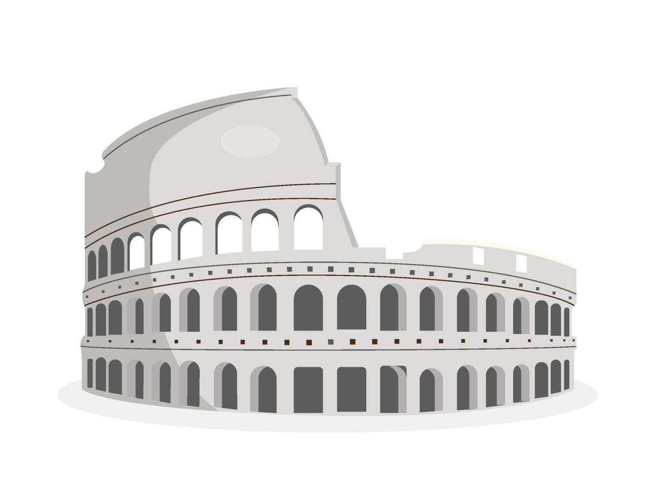 Colosseum Rome Italy famous landmark vector