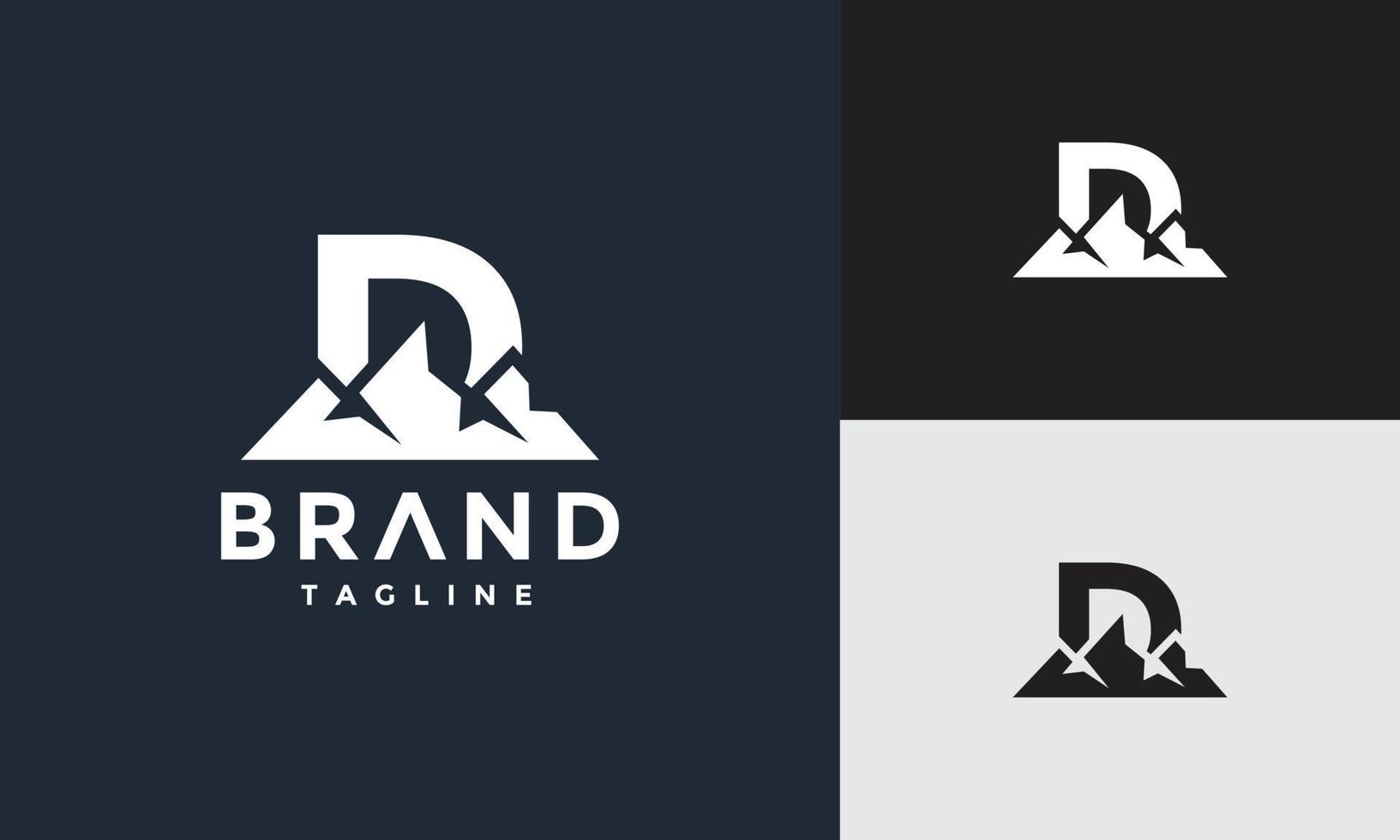 initials D mount logo vector