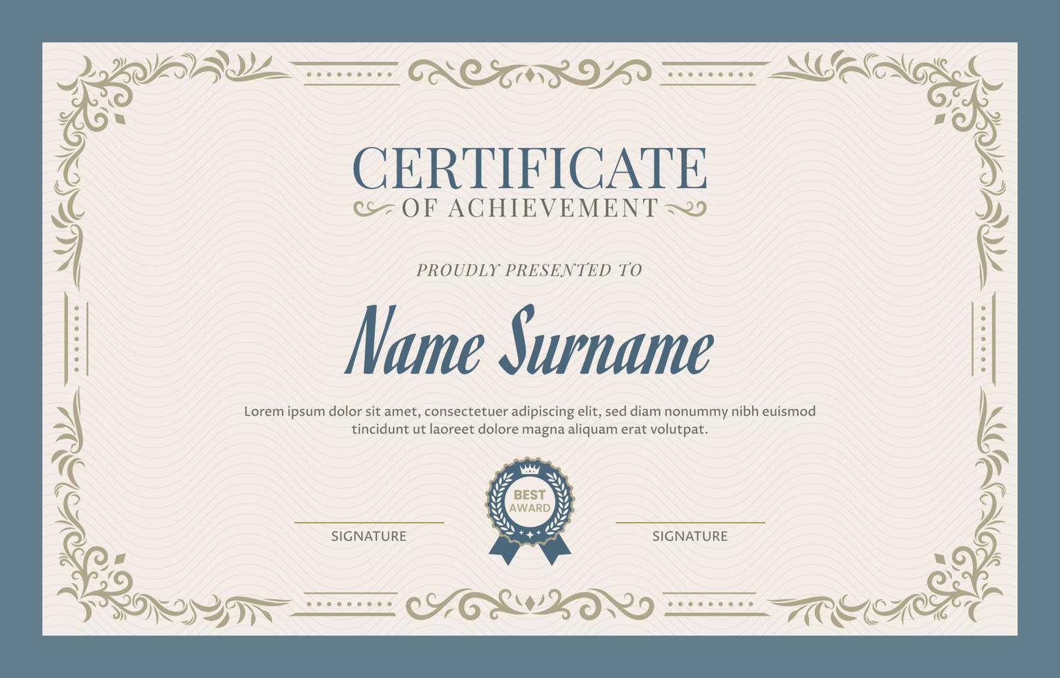 Classic Certificate Concept vector