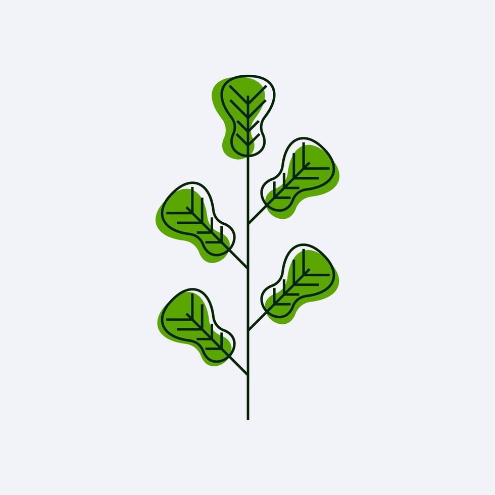 fresh green leaf design vector