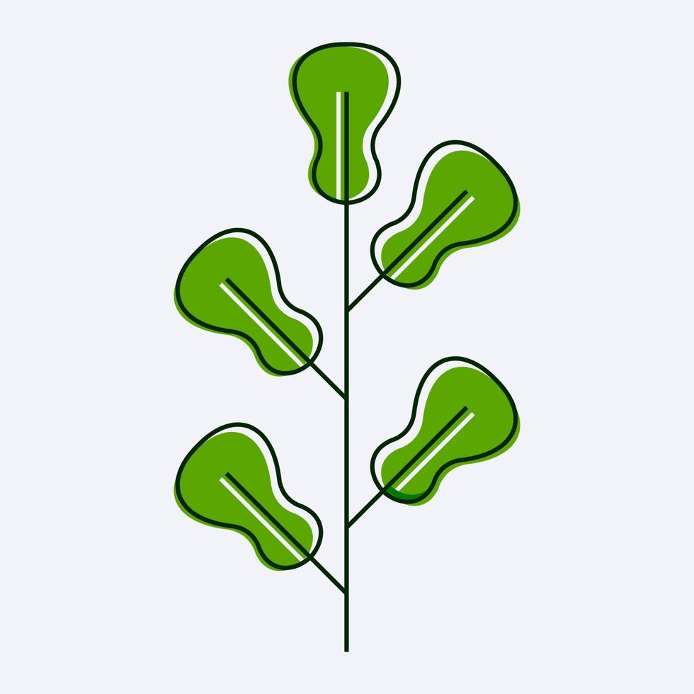 fresh green leaf design vector