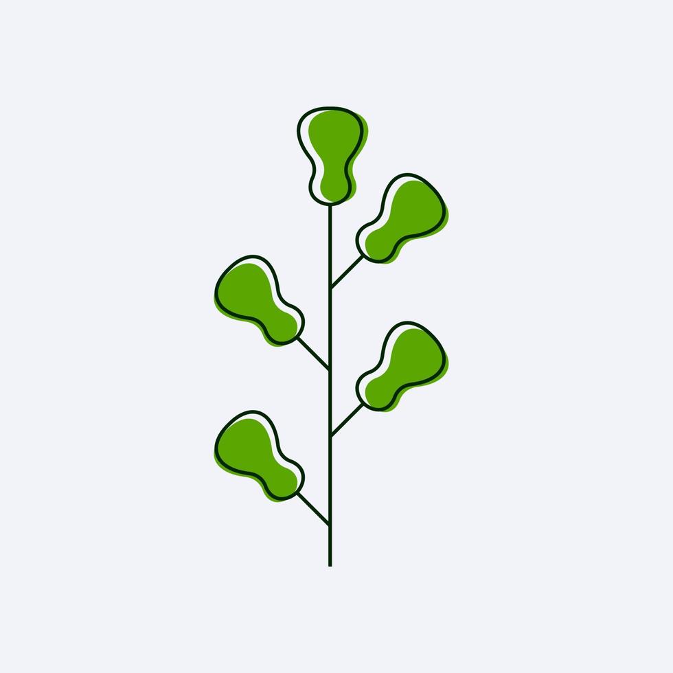 fresh green leaf design vector