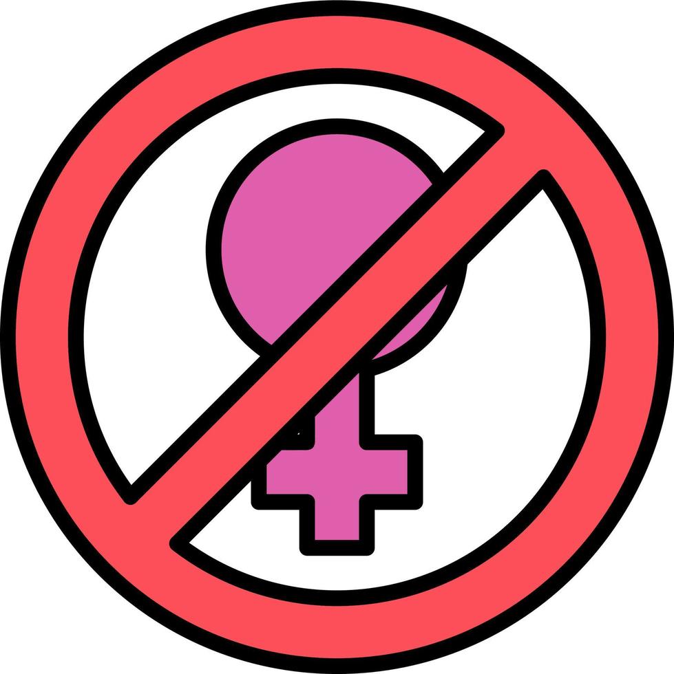 Stop violence Against Woman Vector Icon