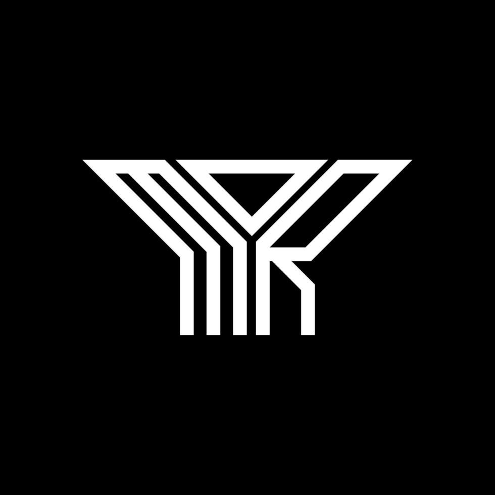 diseño creativo del logotipo de la letra mor con gráfico vectorial, logotipo simple y moderno. vector
