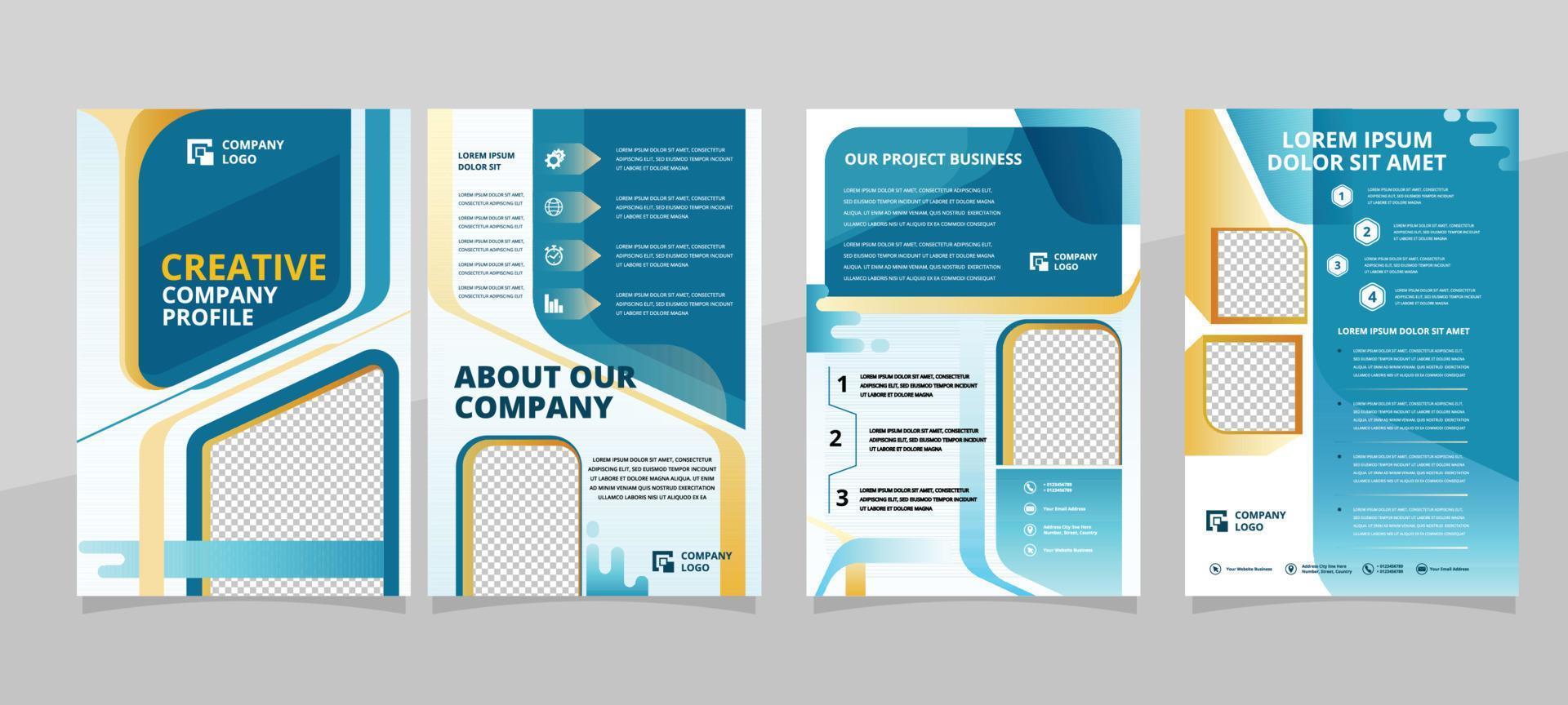 Creative Company Profile Template vector