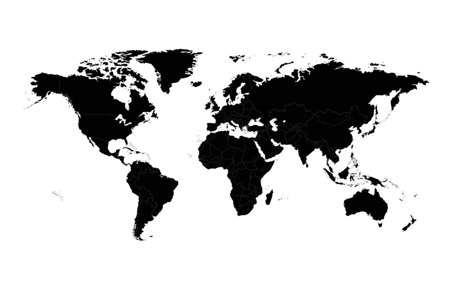 Black And White World Map Background vector