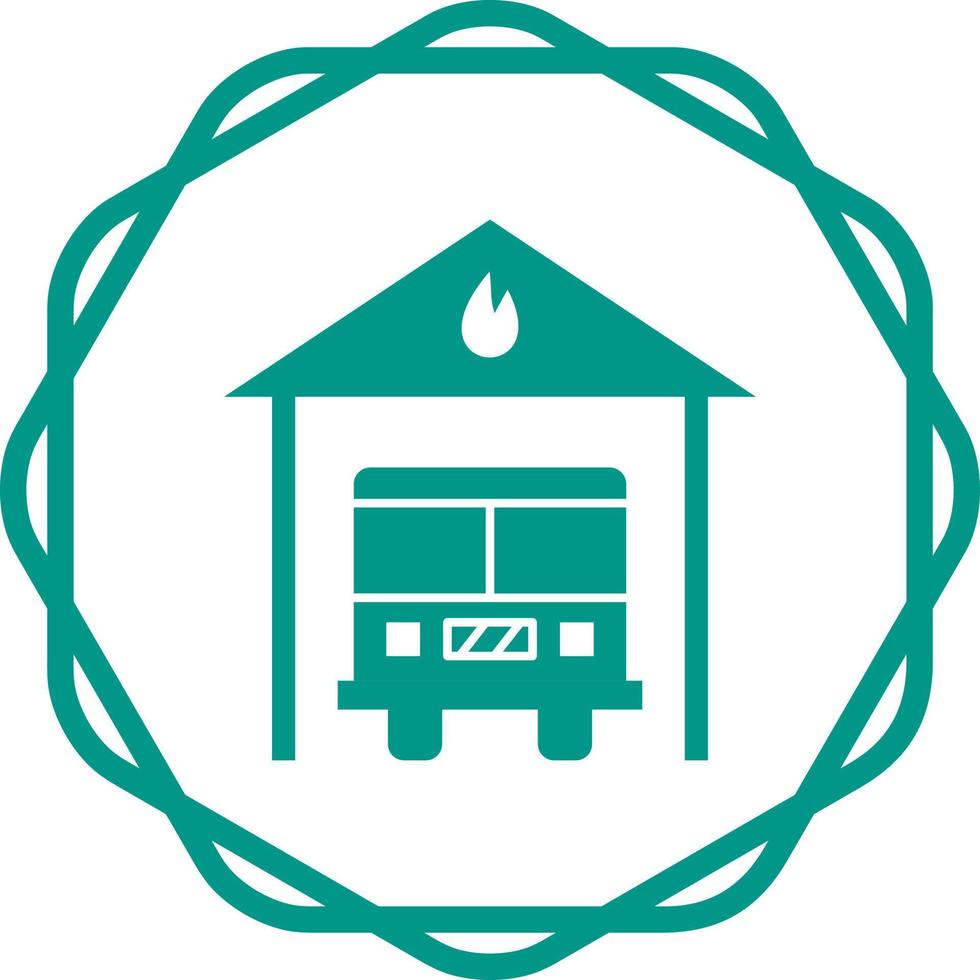 Fire Station Vector Icon