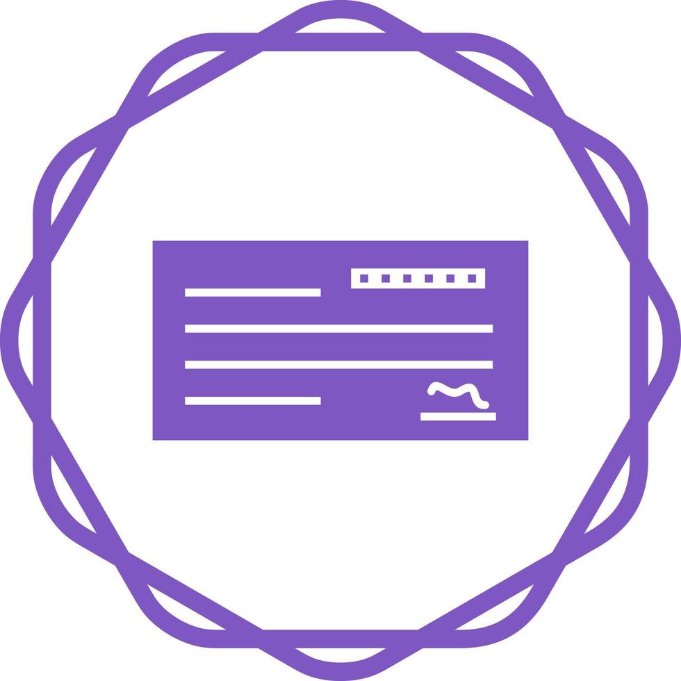 Cheque Vector Icon