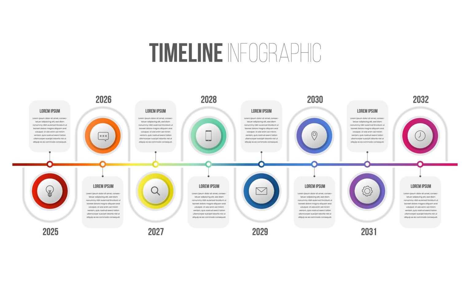 cronograma infografía concepto vector