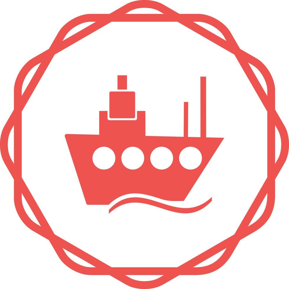 icono de vector de barco