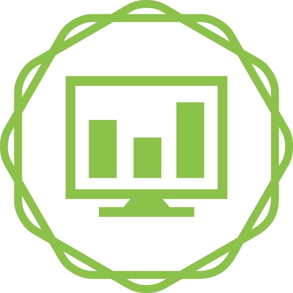 Analytics on screen Vector Icon