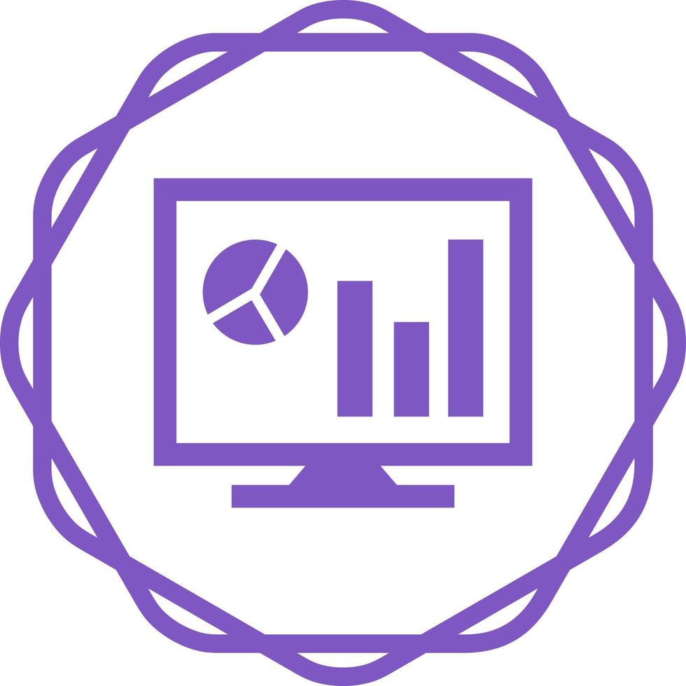 Analytics on screen Vector Icon