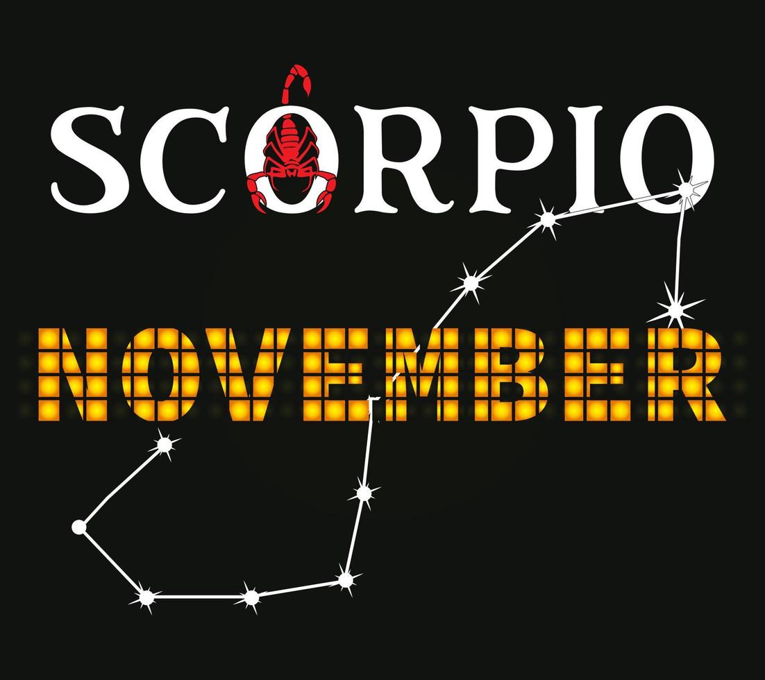 Scorpio November Shirt, Zodiac Scorpio vector