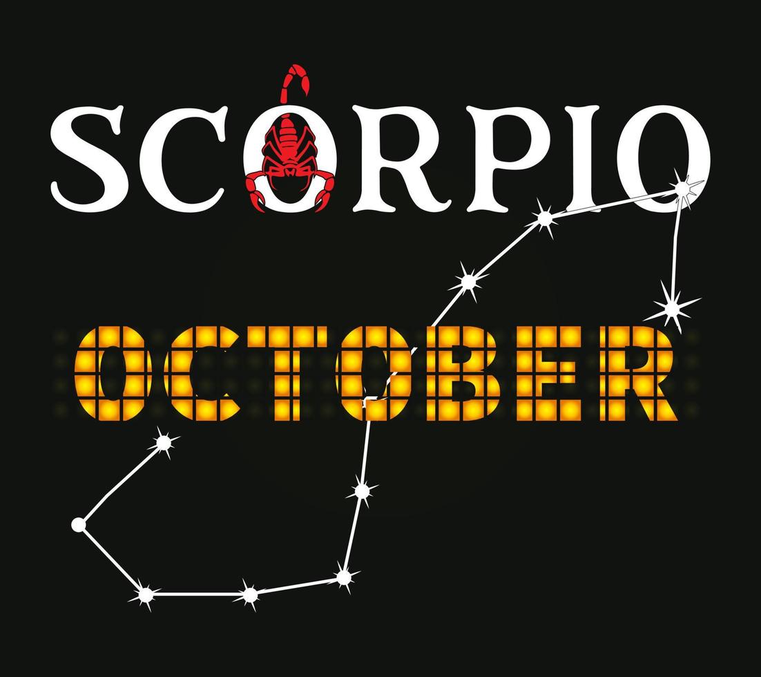 Escorpión octubre camisa, zodíaco Escorpión vector