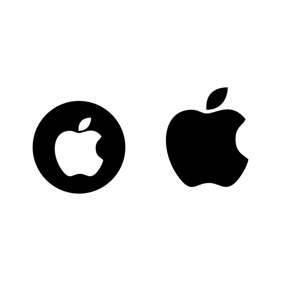 Apple logo black isolated on white background 22424609 Vector Art at