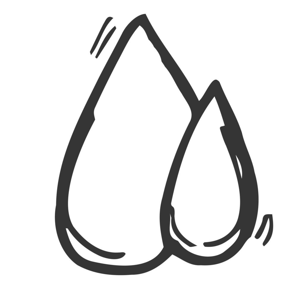 Water drop hand drawn outline doodle icon. Clear fresh water drop vector sketch illustration for print, web, mobile and infographics isolated on white background.