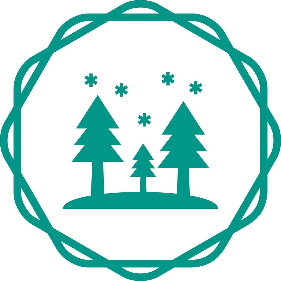 Snowing in trees Vector Icon