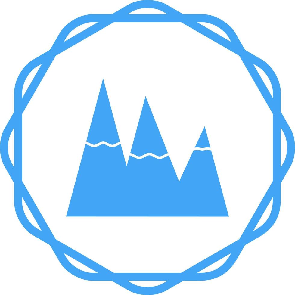 Ice Top Mountain Vector Icon
