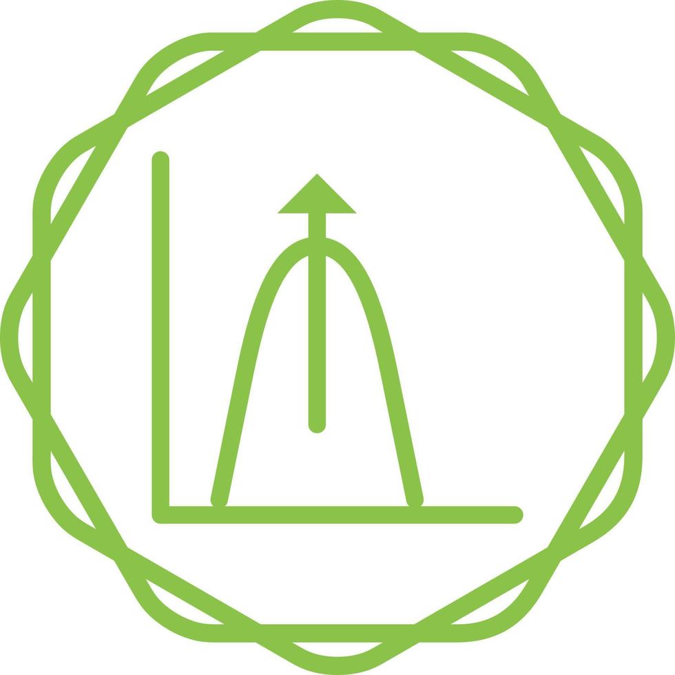 Bell Shaped Graph Vector Icon