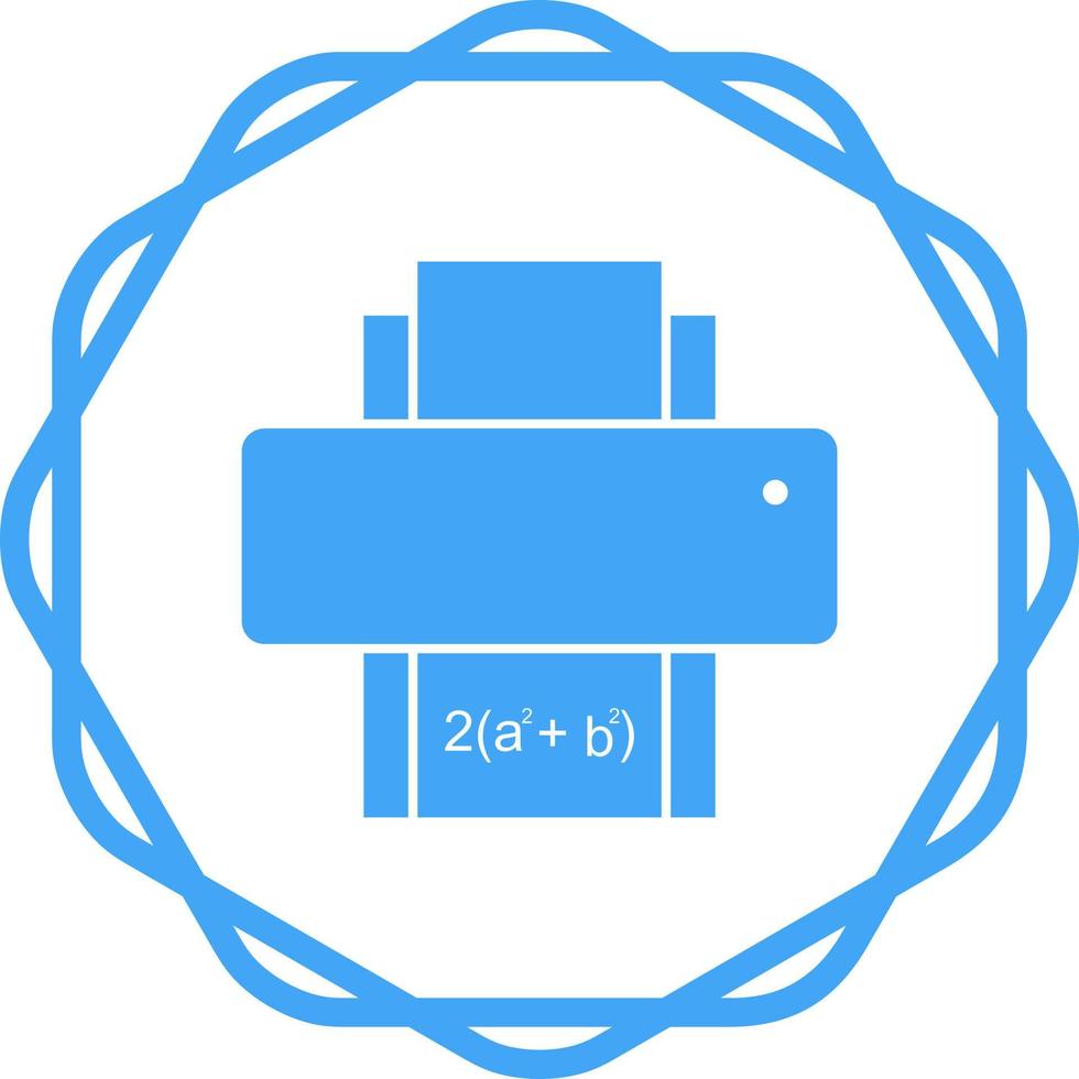 Print Math Sheet Vector Icon