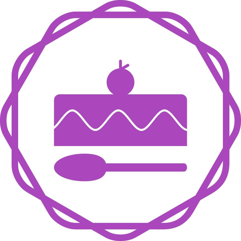 Chocolate cake piece Vector Icon