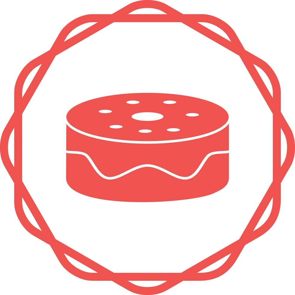 Chocolate fudge cake Vector Icon