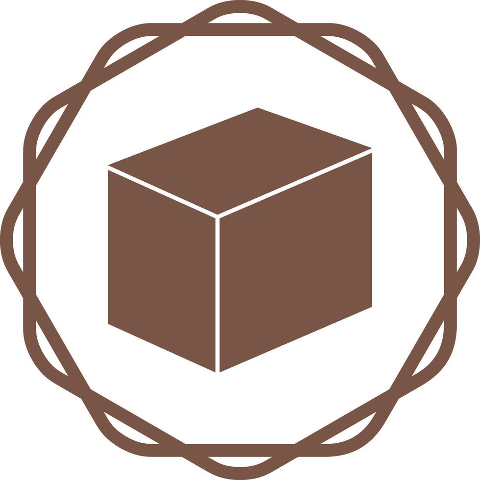 icono de vector de cubo