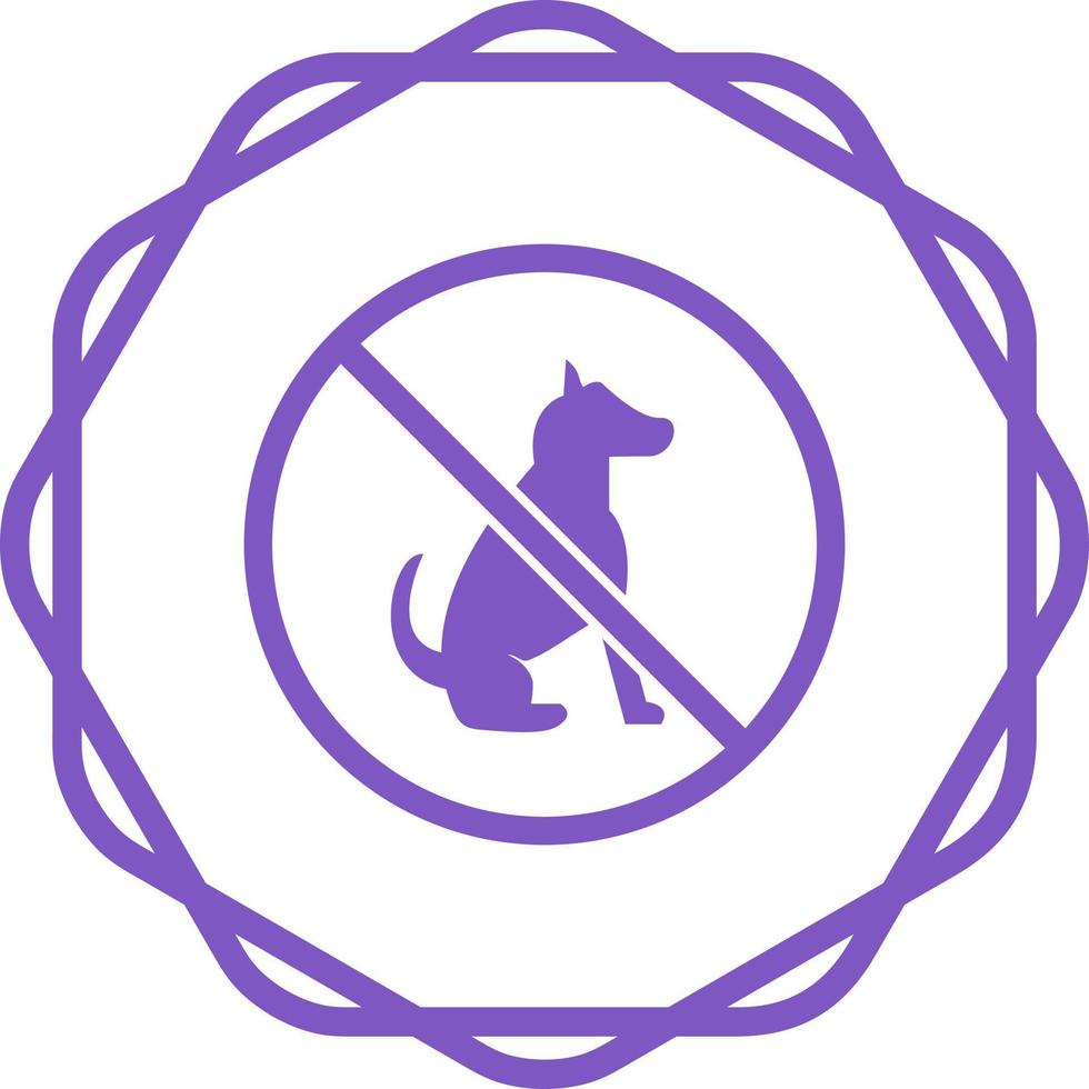 No Pet SIgn Vector Icon