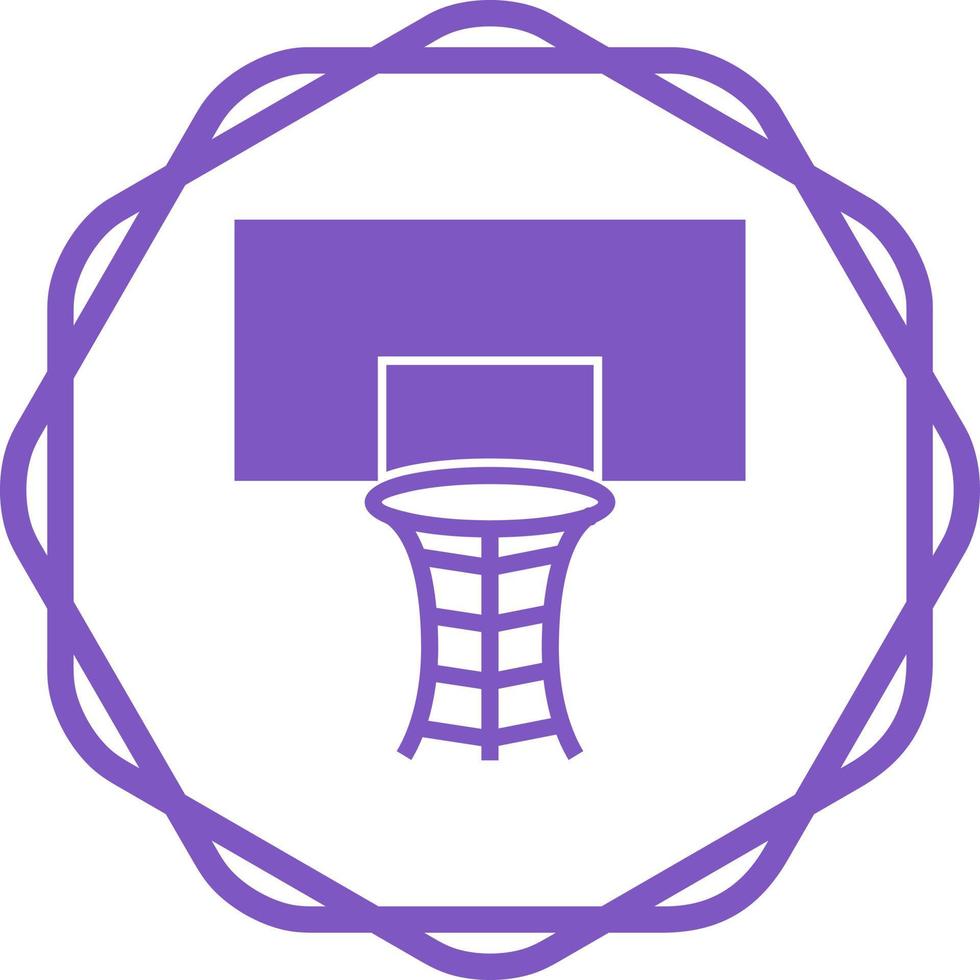 icono de vector de aro de baloncesto