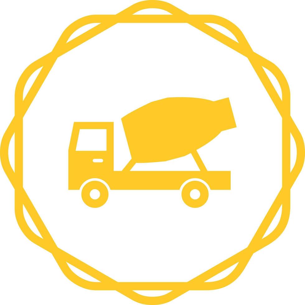 Cement Mixer Truck Vector Icon