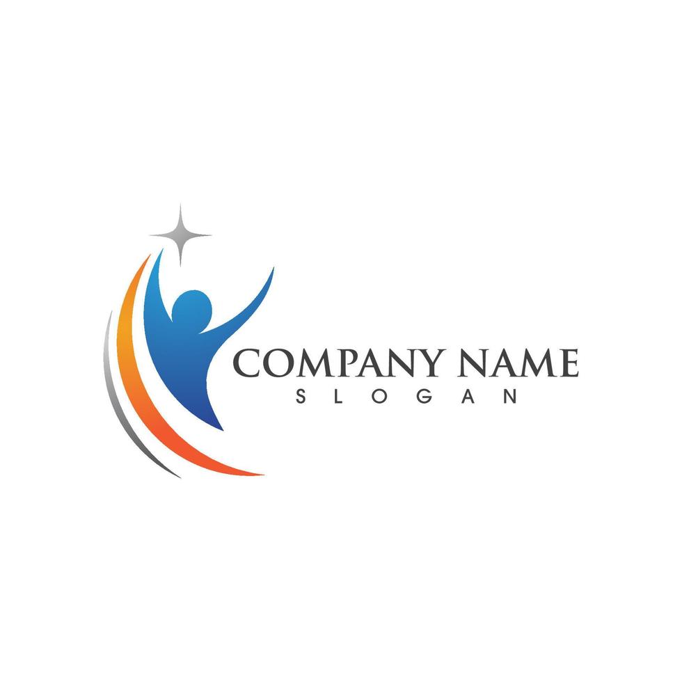 Human character logo sign vector