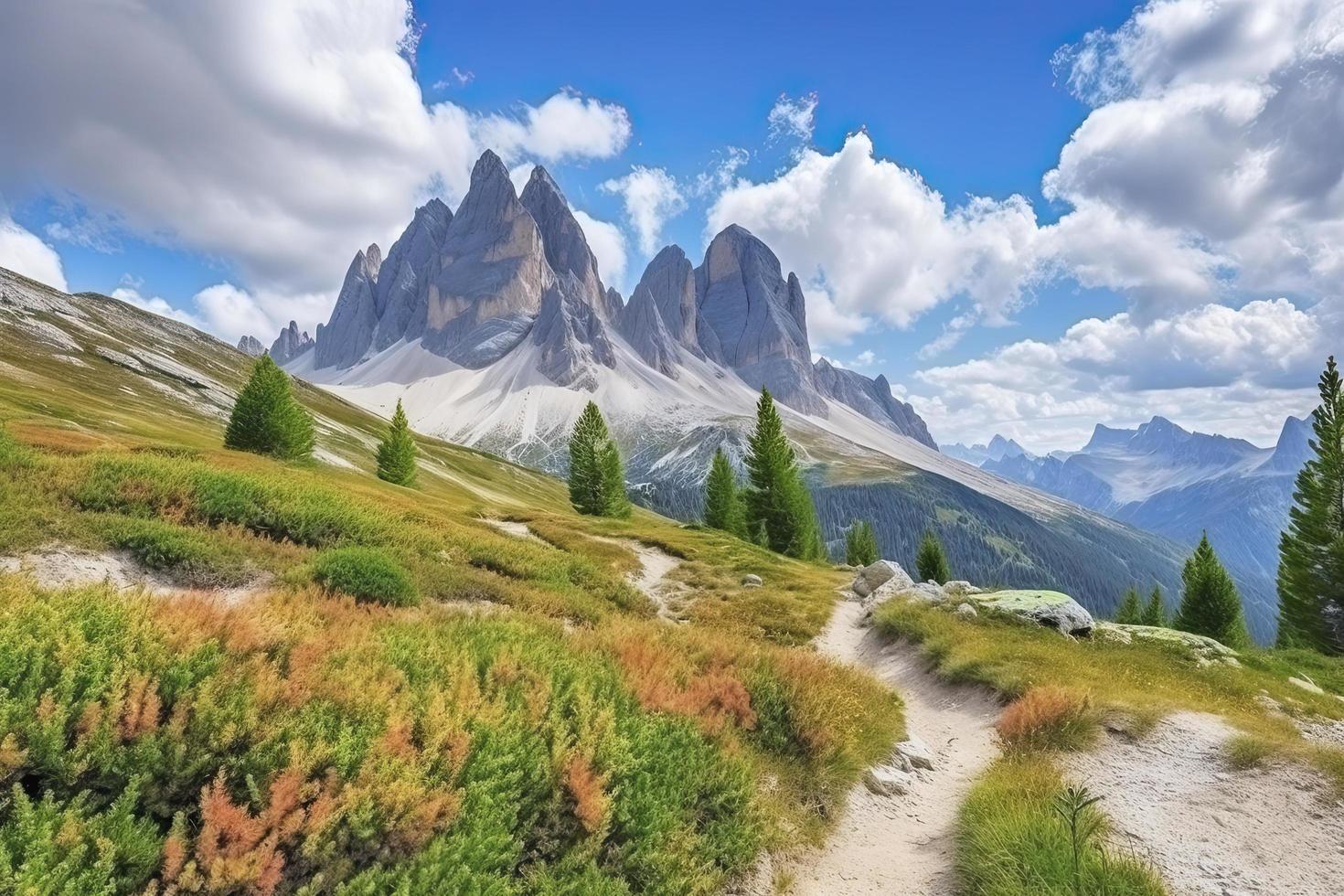 famous Italian National Park Tre Cime di Lavaredo. Dolomites, South Tyrol. Auronzo photo