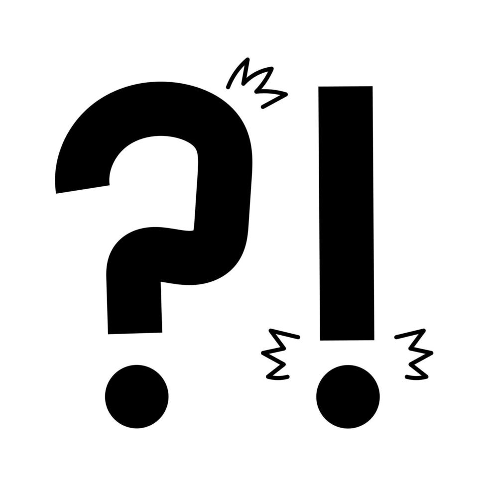 Question sign and exclamation mark vector