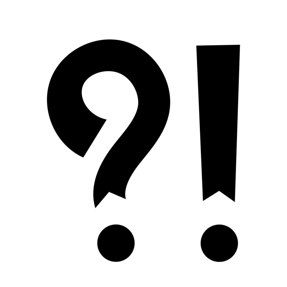 Question mark and exclamation point sign vector