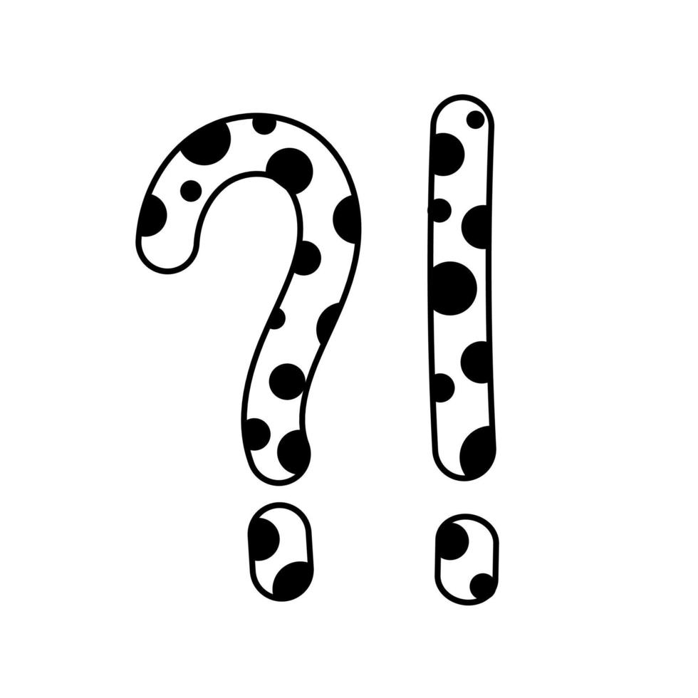 Spotted question mark and exclamation mark vector