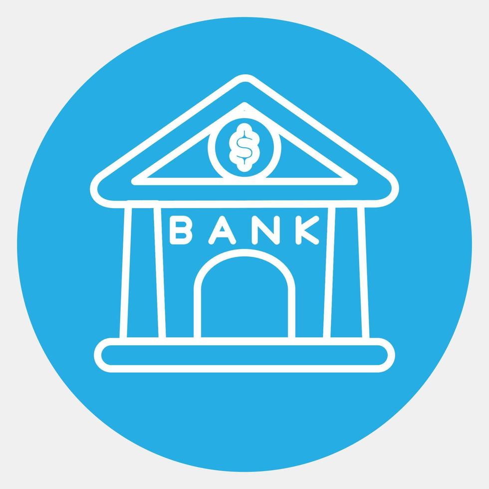 Icon bank. Building elements. Icons in blue round style. Good for prints, web, posters, logo, site plan, map, infographics, etc. vector