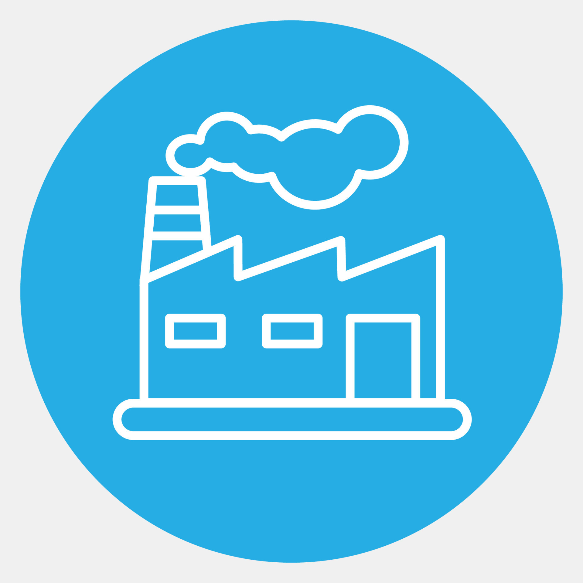 Icon factory. Building elements. Icons in blue round style. Good for ...