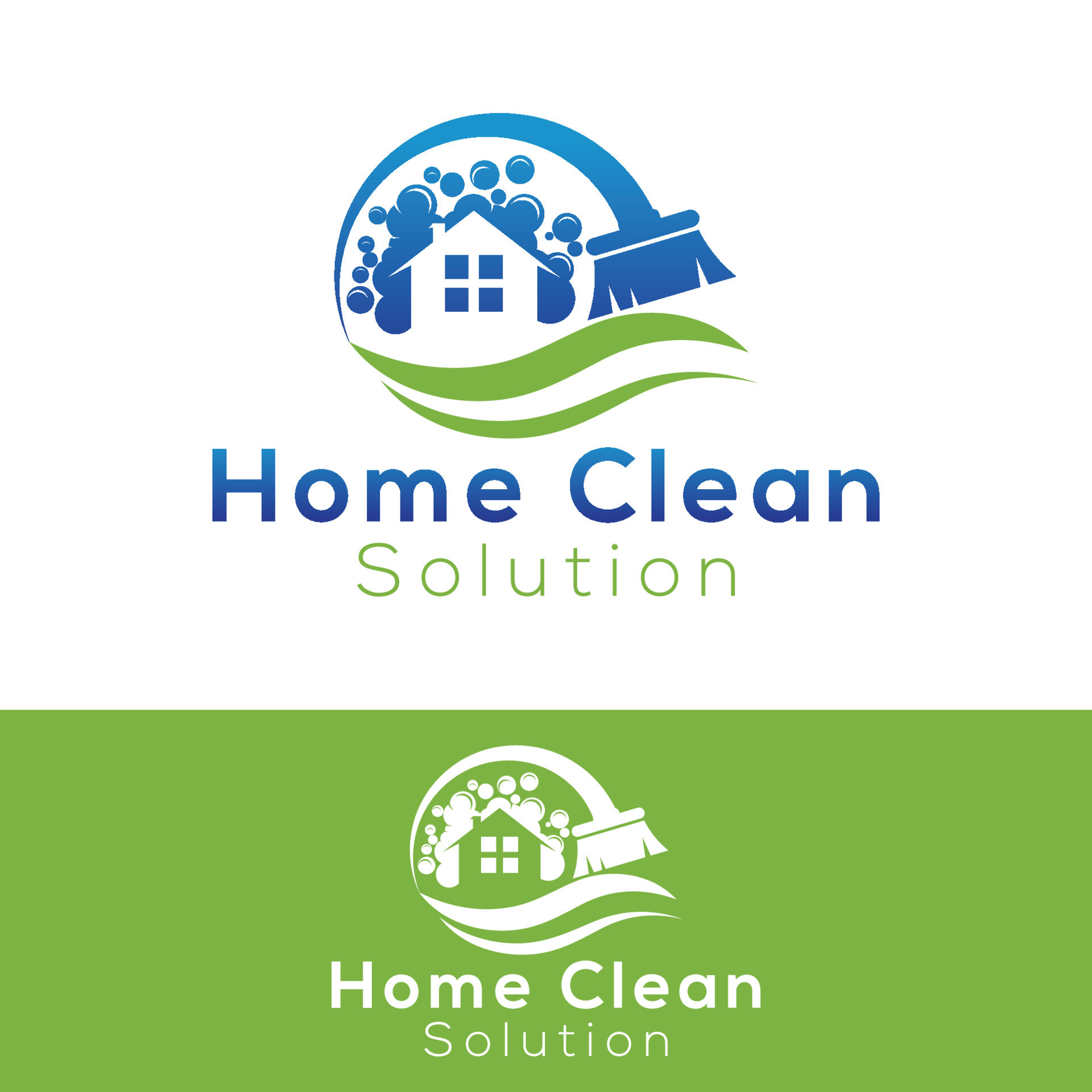 Home Clean Solution vector logo design 22425552 Vector Art at Vecteezy