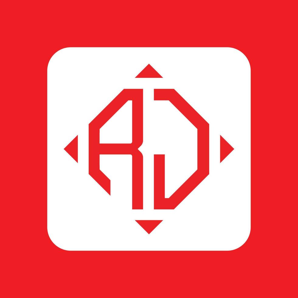 Creative simple Initial Monogram RJ Logo Designs. vector