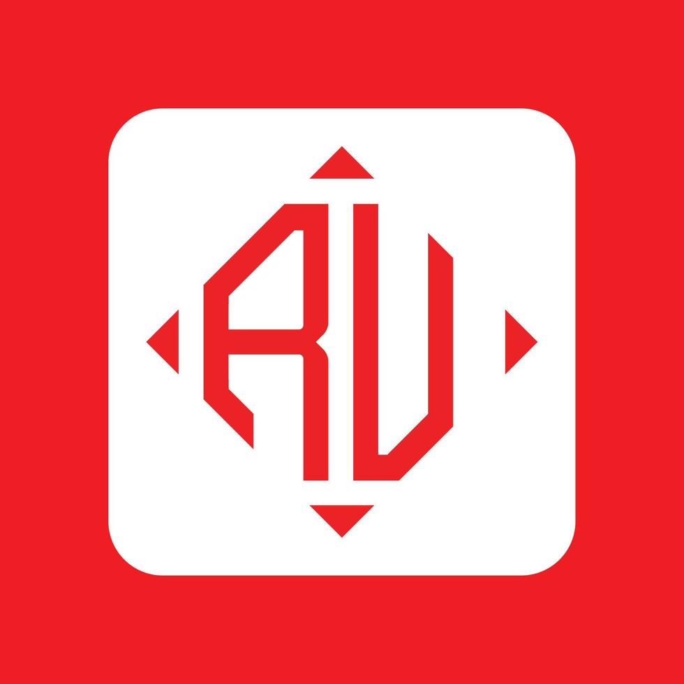 Creative simple Initial Monogram RV Logo Designs. vector