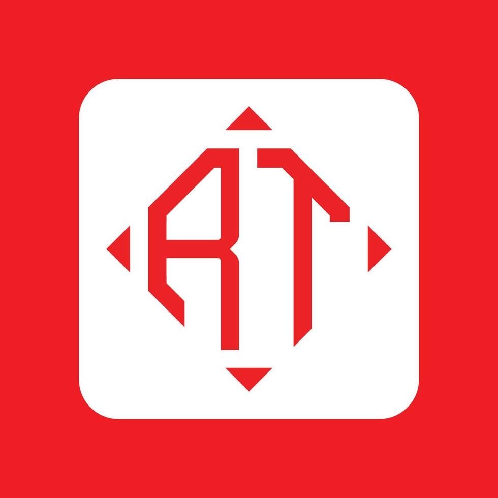 Creative simple Initial Monogram RT Logo Designs. vector