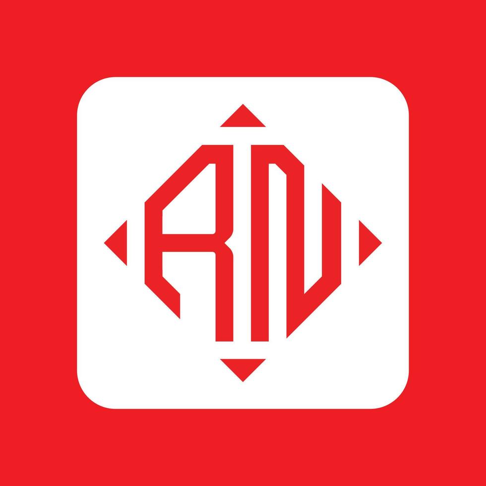 Creative simple Initial Monogram RN Logo Designs. vector