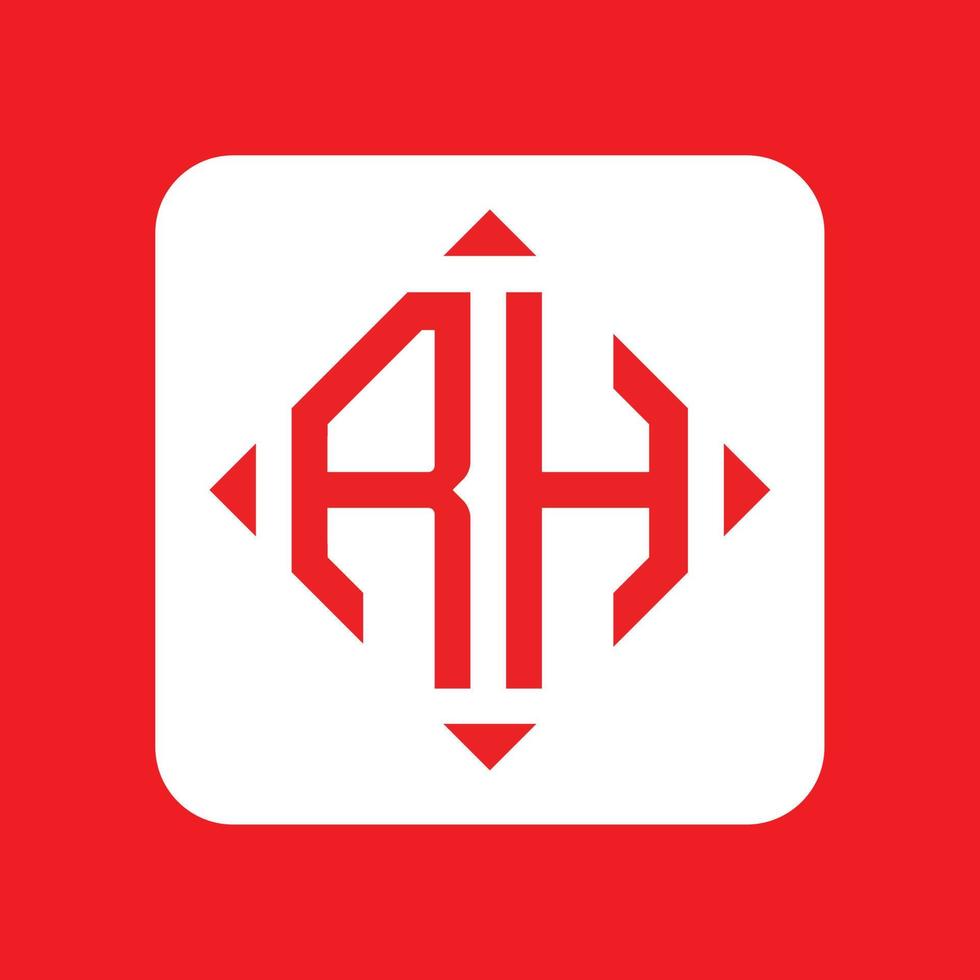 Creative simple Initial Monogram RH Logo Designs. vector