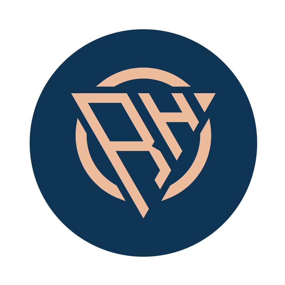 Creative simple Initial Monogram RH Logo Designs. vector