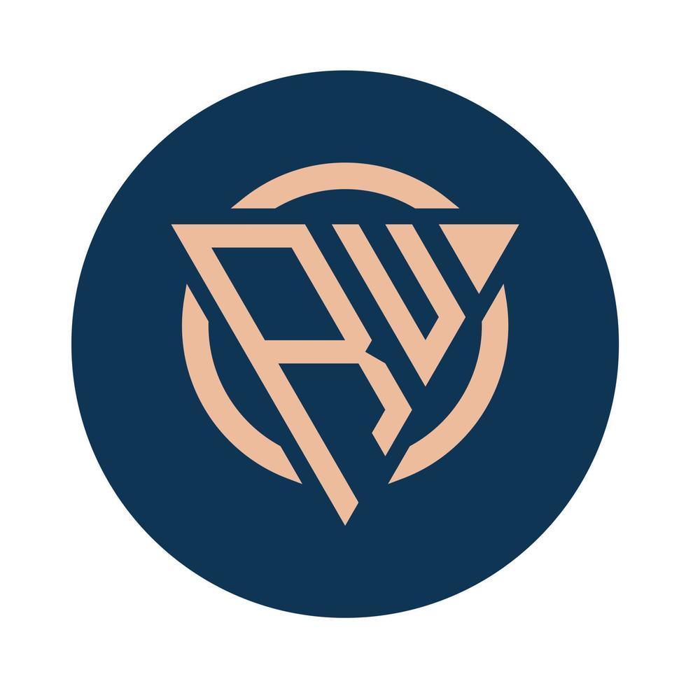 Creative simple Initial Monogram RV Logo Designs. vector