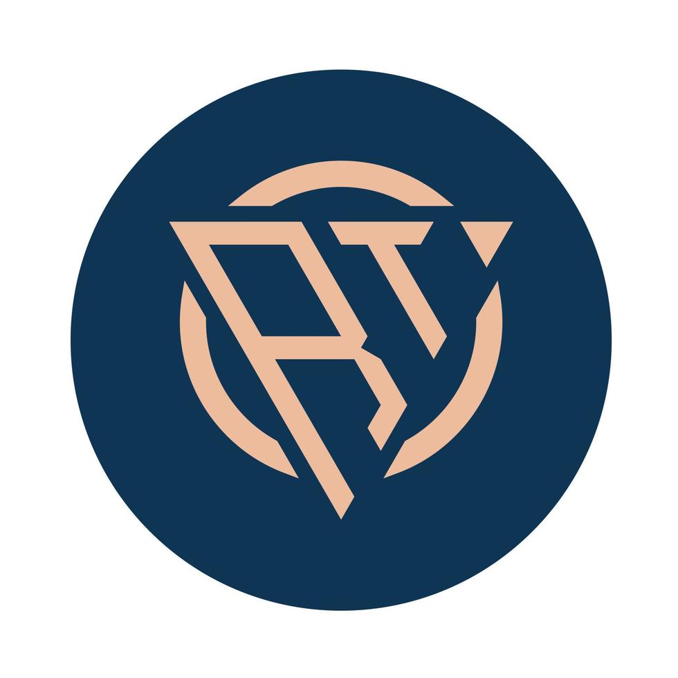Creative simple Initial Monogram RT Logo Designs. vector