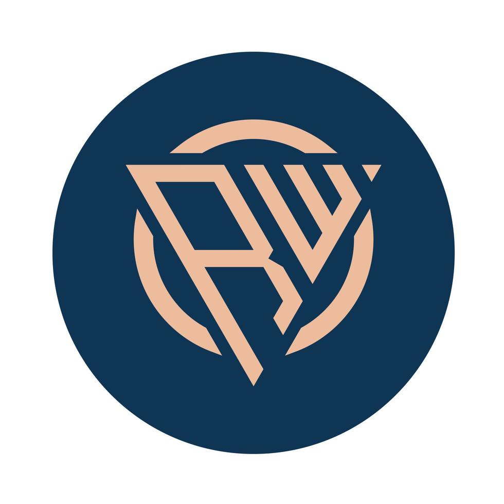 Creative simple Initial Monogram RW Logo Designs. vector